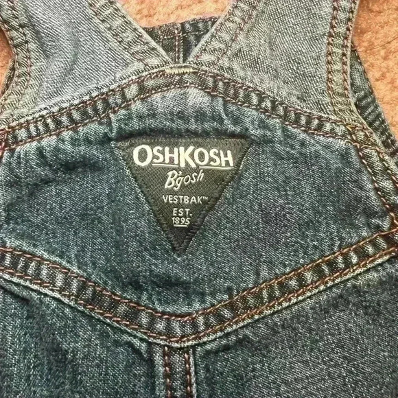 Oshkosh Bgosh Cotton Lined 12 month overalls - Picture 8 of 8